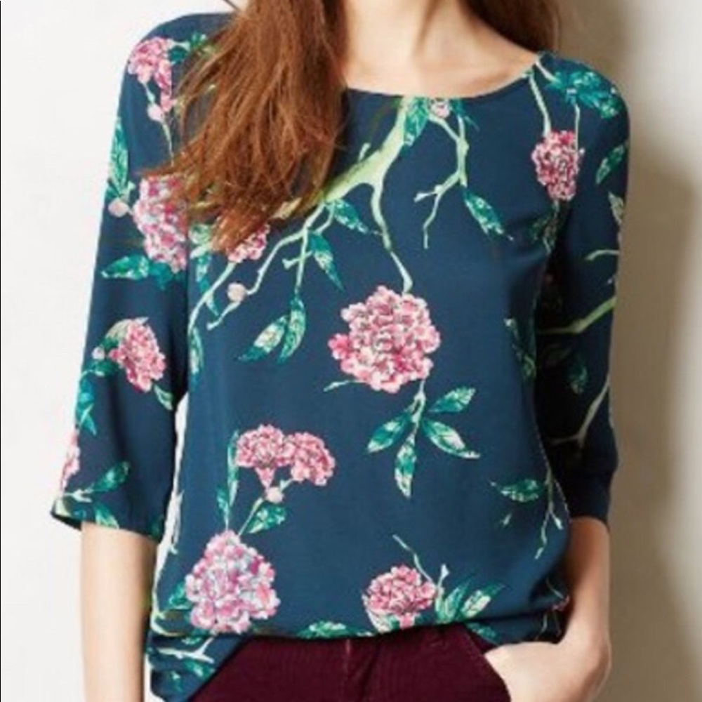 Anthropologie HD in Paris Floral Blouse